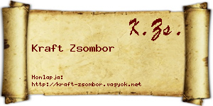 Kraft Zsombor névjegykártya